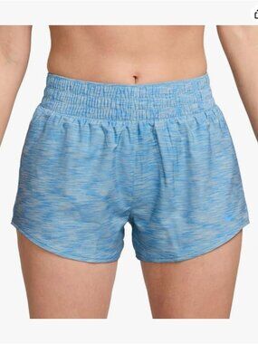 Nike Women's One Dri-FIT Mid-Rise 3" Brief-Lined Shorts, Denim Turquoise